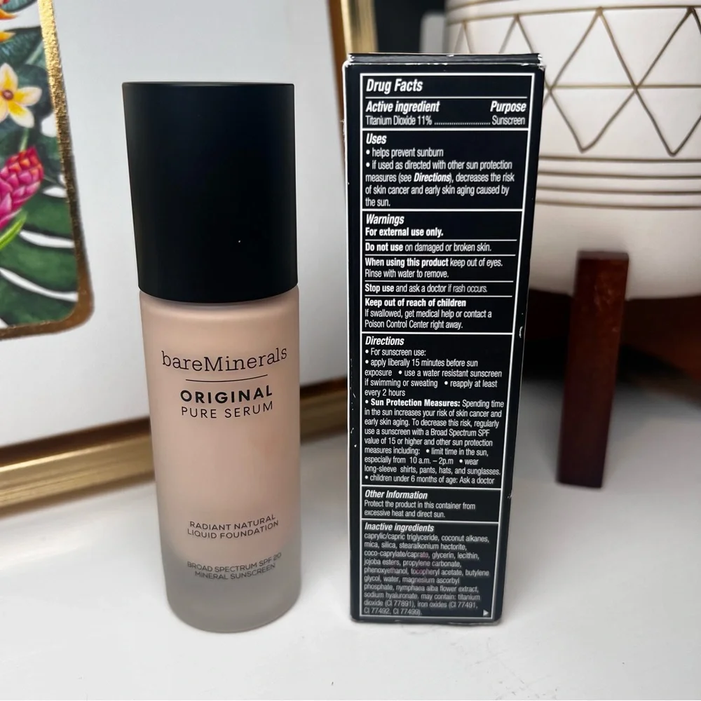 bareMinerals Original Pure Serum Foundation - Fair Cool 1 - NEW